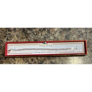 NEW in Box 925 Sterling Silver Paperclip Bracelet 7" Long